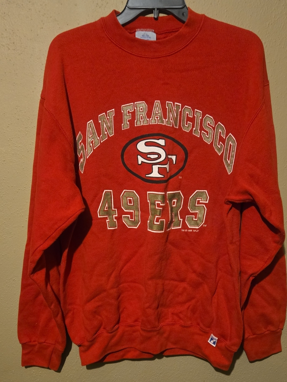 LOGO 7 San Francisco 49ers Red Crewneck Sweatshirt